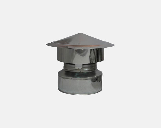 Holetherm aansluitstuk onder 150 Zwart Rookkanaal